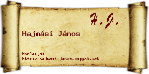 Hajmási János névjegykártya